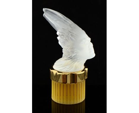 Lalique pour Homme flacon Collection , mascot top scent bottle' pheonix ' limited edition from year 2000 bottle with fluted b