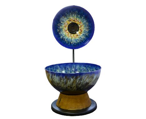 § Mel Howse, 'Poverty Over' sculpture, 2010, enamel on steel, 220cm high, bowl 120cm diameter, This sculpture was made for an