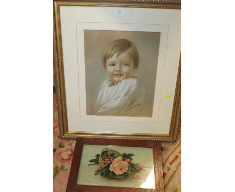 A COLLECTION OF ASSORTED WATERCOLOURS TO INCLUDE THREE MICK GRANT EXAMPLES TOGETHER WITH A PASTEL PORTRAIT STUDY ETC....