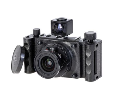 A Fotoman 612W Panoramic Medium Format Camera, black, serial no. 12S10081, with Schneider Super-Angulon XL f/5.6 58mm lens, b