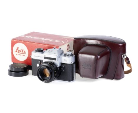 A Leica Leicaflex SL '72 Olympic SLR Camera, 1972, chrome, serial no. 1336249, with Leitz Summicron-R f/2 50mm lens, 1966, 3-