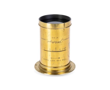 A J. H. Dallmeyer f/3 12" Soft Focus Portrait Lens, brass, serial no. 158851, body, F, iris present but missing external cont