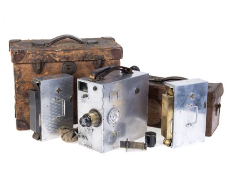 A Newman & Sinclair Auto Kine 35mm Motion Picture Camera, 1930-, aluminium, serial no. 363, together with E. Krauss Tessar Ze