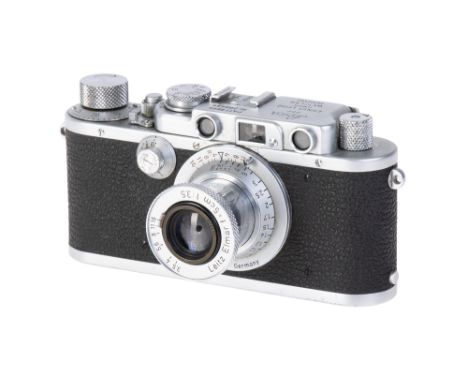 A Leica IIIa 'Royal Navy' 35mm Rangefinder Camera, 1936, chrome, serial no. 200436, engraved 'PATT 8666' to the top plate, to