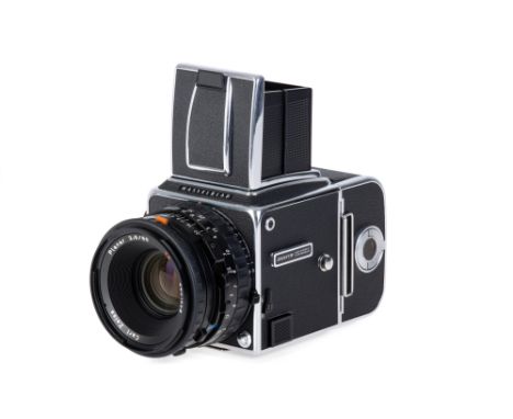 A Hasselblad 2000 FCW Medium Format Camera, 1987, chrome, serial no. RU1522498, with Carl Zeiss Planar T* CFE f/2.8 80mm lens