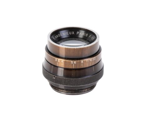 A P. Angenieux Type Z3 f/3.5 75mm Lens, black, serial no. 37.618, body, VG, elements, VG, some light cleaning marks Note: Hea