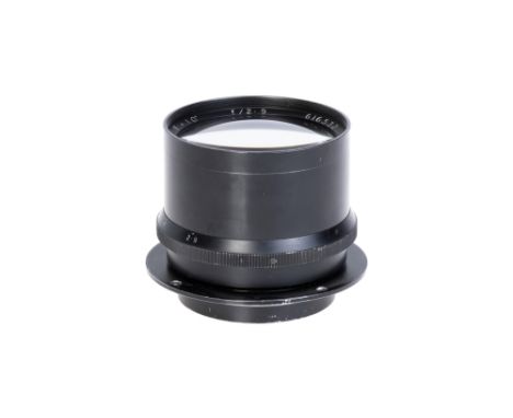 A J. H. Dallmeyer Pentac f/2.9 10in Lens black, serial no.616532, light haze, with front cap
