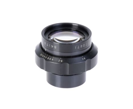 A J. H. Dallmeyer f/1.9 51mm Lens, black, serial no. 770671, body, VG-E, elements, VG-E, some very light marks to rear elemen