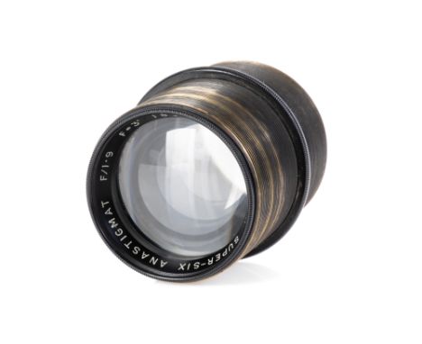 A J. H. Dallmeyer Super Six f/1.9 3" Lens, black/brass, serial no. 189882, body, G-VG, elements, VG, some very light internal