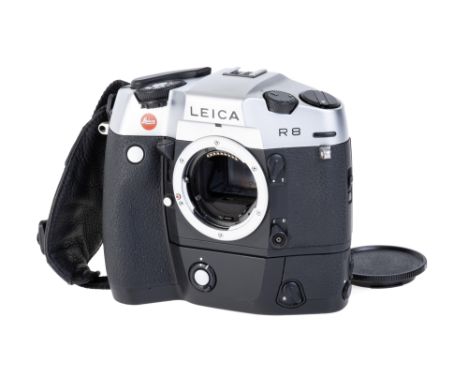 A Leica R8 SLR Camera Body, 2000, chrome, serial no. 2297735, body, VG, shutter working, some very light pitting in places, c