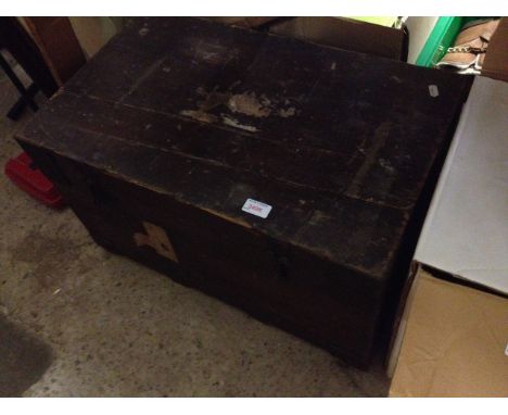 A WOODEN TOOL CHEST WITH VARIOUS BOXED ITEMS