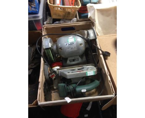 BENCH GRINDER & CIRCULAR SAW