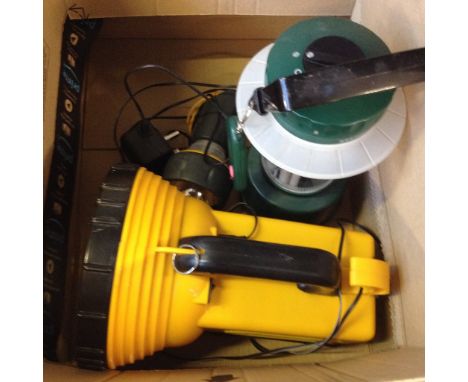 BOX WITH TORCHES AND INSPECTION LAMP    T4