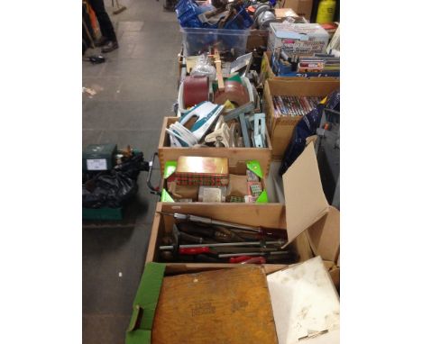 10 BOXES OF TOOLS & GARAGE EQUIPMENT