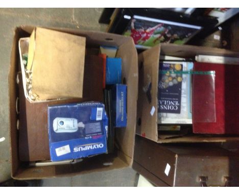 2 BOXES INC. BOOKS, CAMERA ETC.
