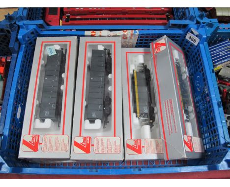 Six Lima "OO"Gauge/4mm Boxed Bogie Wagons, two "Seacow" hoppers noted, very good.