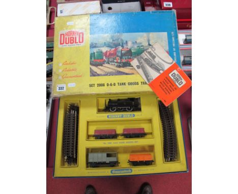 A Hornby Dublo 2 Rail Ref No 2008 Boxed Train Set, consisting of 0-6-0 (plastic bodied) Class R1 tank steam locomotive, BR bl