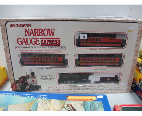 A Bachmann On30 Scale Ref No 25005 Narrow Gauge (Runs on "HO"Gauge Track) Great Northern Express Boxed Train Set, incorporati