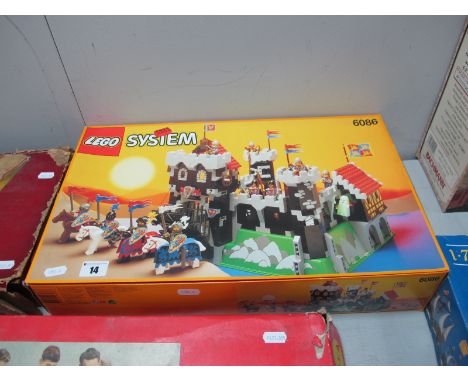 A Lego System #6086 Black Knights Castle, instruction leaflet, unchecked for completeness, boxed.