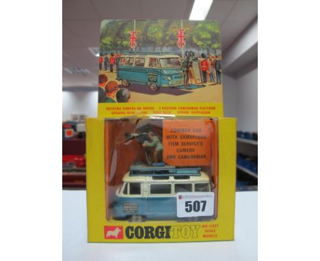 Corgi Toys No. 479 - Commer Mobile Camera Van, overall good plus, chipping to raised edges, boxed, splits to sellophane, head