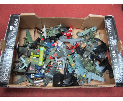 A Quantity of Diecast/Plastic Military Model Aircraft, by Corgi and other, damage and small parts missing noted throughout.