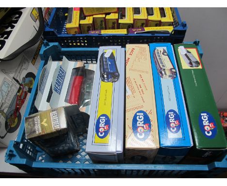 Eight Diecast Models, by Corgi, Lledo including Corgi Timpsons AEC Regal Coach, grey green AEC Regal Coach Lledo 'Heartbeat' 