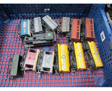 A Triang "OO"Gauge/4mm Class 3F "Jinty" 0-6-0 Tank Steam Locomotive, BR black R/No 47606, unboxed, playworn, plus twelve item