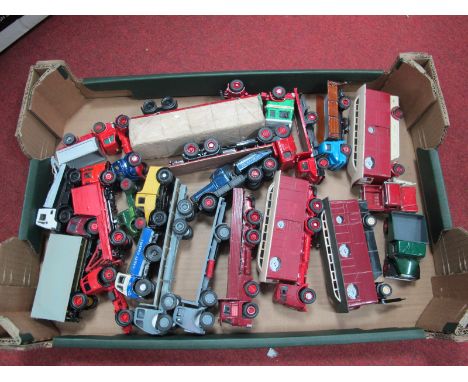 A Quantity of Predominately 1:50th Scale Corgi Based, Kit Built, Diecast, Plastic Commercial Vehicle Models, repainting noted