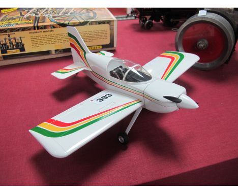 A 1:24 scale scratch-built model of a Bede BD8 aircraft.