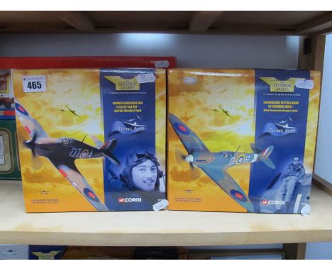 Two Corgi 'The Aviation Archive' Diecast Model Military Aircraft, to include #49002 Supermarine Spitfire MKIIA OC Tangmere Wi
