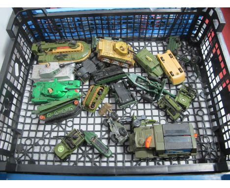 A Quantity of Mainly 1970's Diecast Vehicles, by Matchbox, Corgi, all with a military theme, playworn/fair.