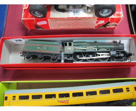 A Hornby Dublo Three Rail Castle Class 4-6-0 Steam Locomotive and Six Wheel Tender, BR green "Bristol Castle' R/No. 7013, fai