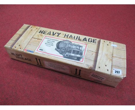 A Corgi 'Heavy Haulage' 1:50th Scale Diecast Model #CC12507 Atkinson Venturer, two Axle King Trailer and Boiler Load 'Pickfor