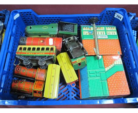 Four Brimtoy "O"Gauge/Outline Steam Locomotives for Spares/Repair, a Royal Scot (missing tender), two "Cock 'O' The North" an