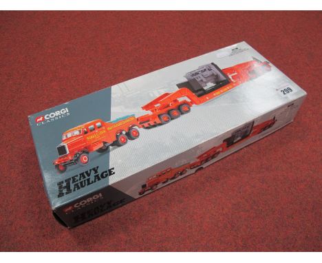 A Corgi 1:50th Scale Diecast Model 'Heavy Haulage' #17603 Siddle Cook Scammell Constructor, 24 wheel girder trailer and load,