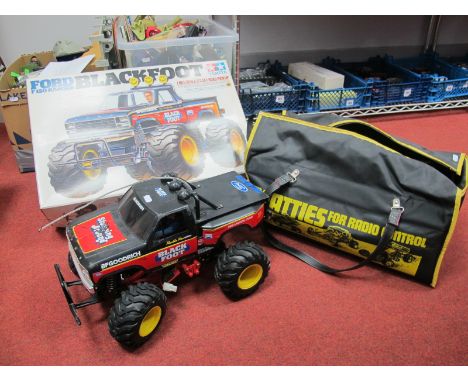 A Tamiya 1:10th Scale Fully Constructed R/C Model #58058 Off Road Pick Up Ford F150 Ranger Blackfoot, 540 type motor, battery