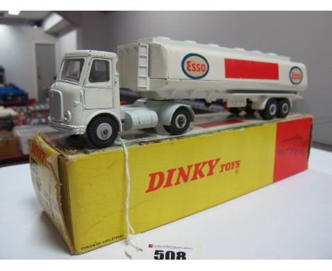 Dinky Toys No. 945 AEC Fuel Tanker Esso, overall good/good plus, chipping to edges, labels all intact, missing hoses, boxed, 