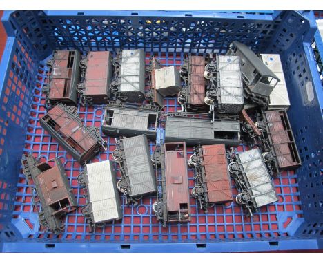 Nineteen "OO"Gauge/4mm Unboxed Items of Rolling Stock, by Dapol, Wrenn, Lima, Bachmann etc, box vans, cattle wagons, brake va