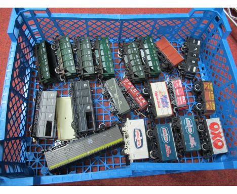 Twenty "OO"Gauge/4mm Unboxed Items of Rolling Stock, by Hornby, Trix, Lima etc; brake vans, private owner ore wagons, box van