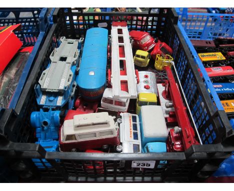 A Quantity of Original Corgi Diecast Vehicles, all commercial type based, all repainted, playworn.