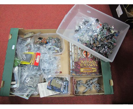 A Quantity of Dungeons and Dragons, Warhammer and Similar White Metal Plastic Model Figures, Creatures; together with Dungeon