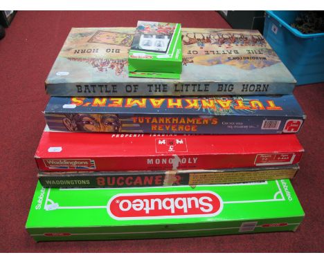 Five 1960's and Later Games/Board Games, to include Waddington's The Battle of The Little Big Horn, Subbuteo Table Football G