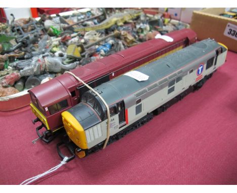 Two "OO"Gauge/4mm Co-Co Unboxed Diesel Locomotives, a Lima Class 37 Transrail livery R/No 37154, plus a Hornby Class 57, E.W.