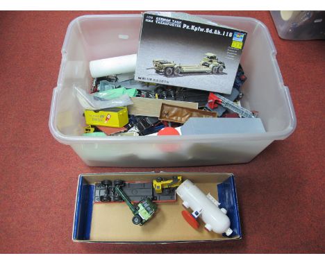 A Quantity of Diecast Model Vehicle Spare Parts and Accessories, mostly Corgi, Dinky, Matchbox, to include, chassis, commerci