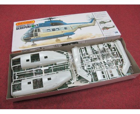 A Boxed Matchbox #PK-507 1:32nd Scale Aerospatiale/Westland SA330 Puma Helicopter Plastic Model Kit,  appears complete with i