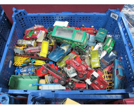 A Quantity of Mid XX Century and Later Diecast Vehicles, by Dinky, Corgi, Matchbox and others, all playworn.