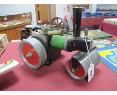 A Mamod Live Steam SP1A Road Roller, unboxed, fair condition, missing scuttle and steering rod.
