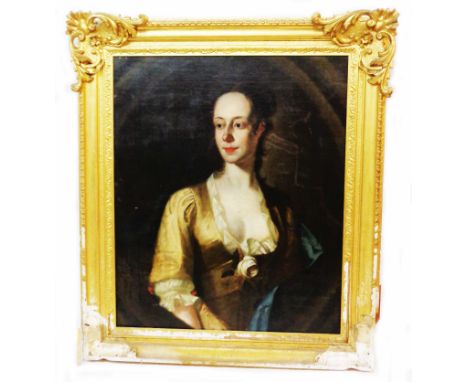 H. Smith: an ornate gilt gesso framed mid 18th Century oil on canvas portrait of Christian Smyth (Mrs. Cragie) - full details