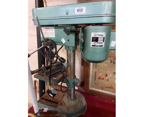 A vintage Nu Tool tabletop pillar drill and chuck