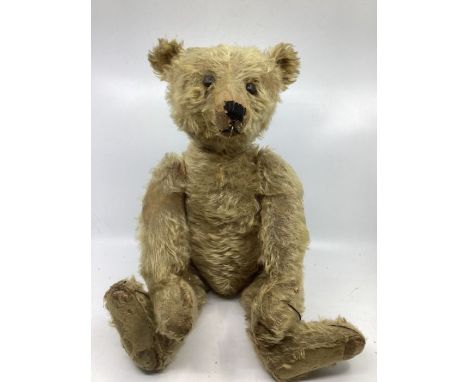 Steiff Fine Antique large 22&rdquo; teddy bear 1909. ; a glorious golden original teddy bear with the long arm articulation a